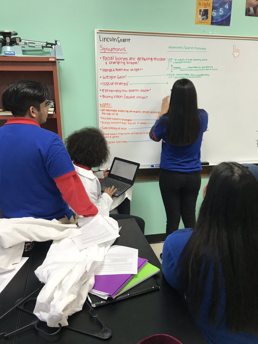 harmonySTEM's tweet photo. Future #doctors #diagnosed #Lincoln ‘s #disease #PLTW #HBS #Humanbodysystems #endocrinesystem #STEM #STEMSOS @HSI_Sugarland #Harmony https://t.co/ZhqoEEYoQN