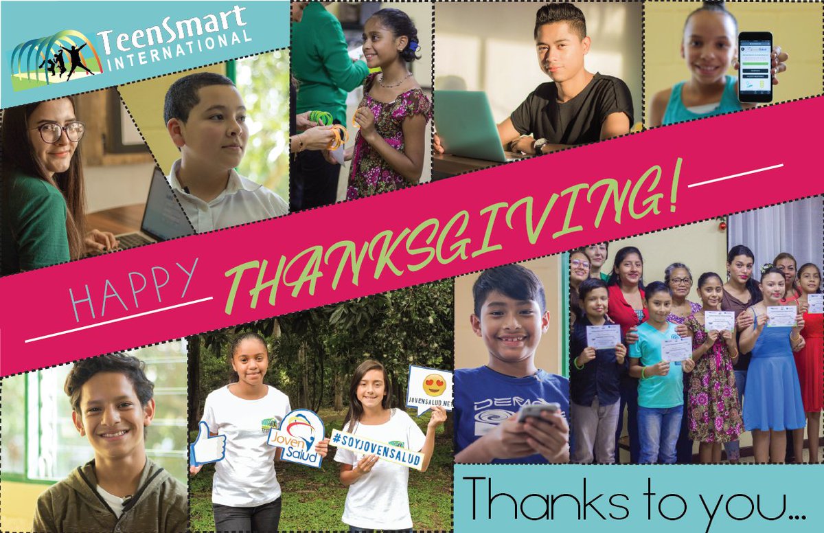 Thanks to you, TeenSmart raised $55,000 during our annual SmartGive Campaign and continues to.......... From our family to yours, we want to wish you a very Happy Thanksgiving!