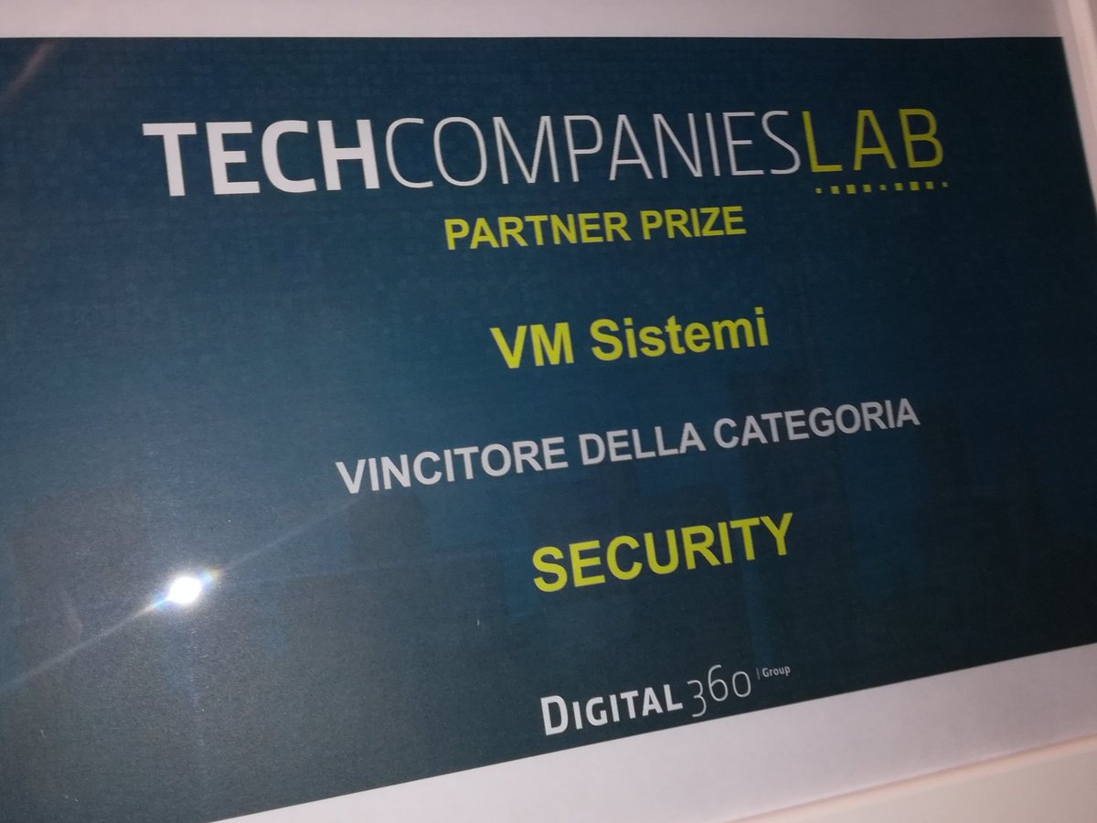 VMSistemi's tweet photo. Finalisti a #TCLab18 #ICTSecurity #hyperintegration con il caso di successo Next generation SIEM & Security Intelligence:
Consulting, Technologies and Managed Services https://t.co/w2XpY4Qg5T