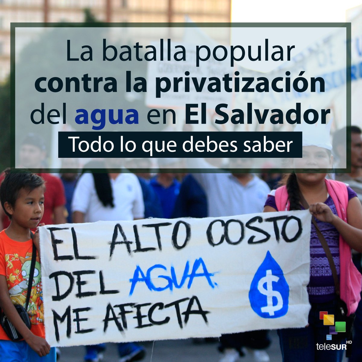Conozca la dura batalla que libra el pueblo contra la privatización del agua en #ElSalvador 🇸🇻bit.ly/2KKJLDj

¿Por qué se origina la escasez del agua?🌊
¿Qué consecuencias traerá la privatización? 🥤