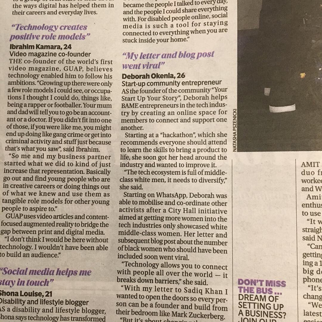 deborahokenla's tweet photo. It’s beginning to sink in 😭

Thank you to @standardnews for giving me the opportunity to share @ThisIsYSYS and #WhereAreTheFaces mission to support black female founders and diversify the startup community. https://t.co/siZLshEIOQ