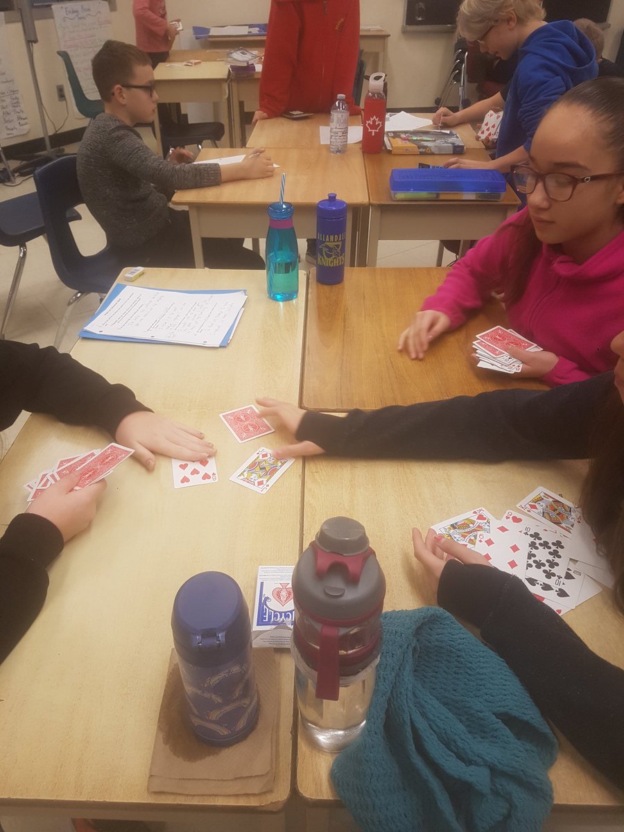 missKAR21's tweet photo. Playing battle of the integers in math class and exercising our trust and communication skills with this Lego building "duplicate" activity during our leadership team meeting. @AllandaleKnight #studentleaders #mathcardgames https://t.co/kkiWLYCtTU