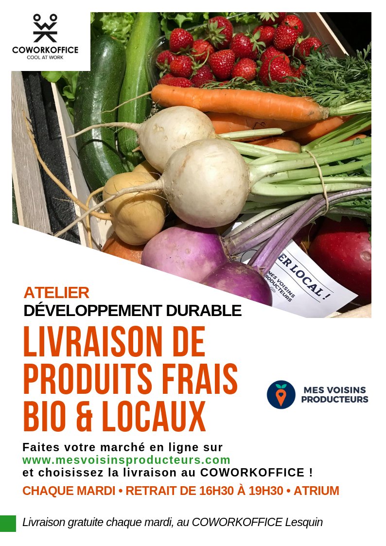 🍄🍏Pour vos bonnes soupes d'hiver, pensez à commander des légumes issus de l'agriculture locale livrés directement <a href="/Coworkoffice_/">COWORKOFFICE</a>  !
 ow.ly/9YX950jniSh #healthy #food #bio #livraison #coworking