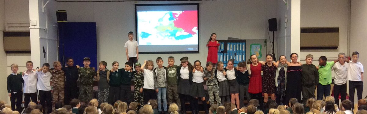 NET_LattonGreen's tweet photo. Class 5 shared their knowledge of WW1 and WW2 during an informative assembly which included some fantastic singing as well as a song written by Mr Ryan and some of the pupils. #oracy #assembly #NET_history https://t.co/rHTZC3YnR1