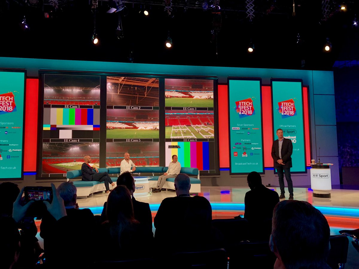 Live link from Wembley stadium to BT Sport studios via 5G! Exciting times ahead for remote production #SportsTech
