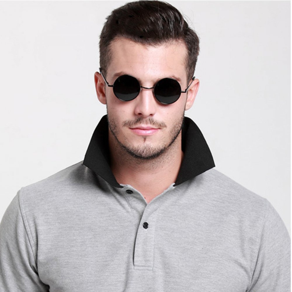 LuxuryWatchesJe's tweet image. #luxury #design Vintage Polarized Round Sunglasses for Men