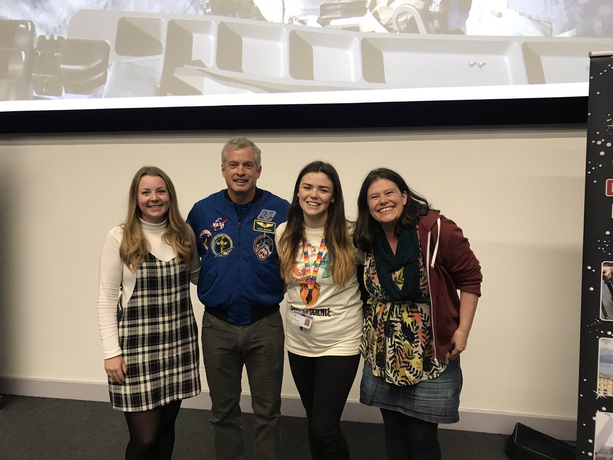 LizzieALawrence's tweet photo. Had a great evening listening to the inspirational @NASA astronaut Steve Swanson share his experience of life in space with @ChrissyLHam 🚀 massive thanks to @LucyMMcGowan and @pintofscience for organising 😘 #spacenerds https://t.co/GQ037zT6Dd
