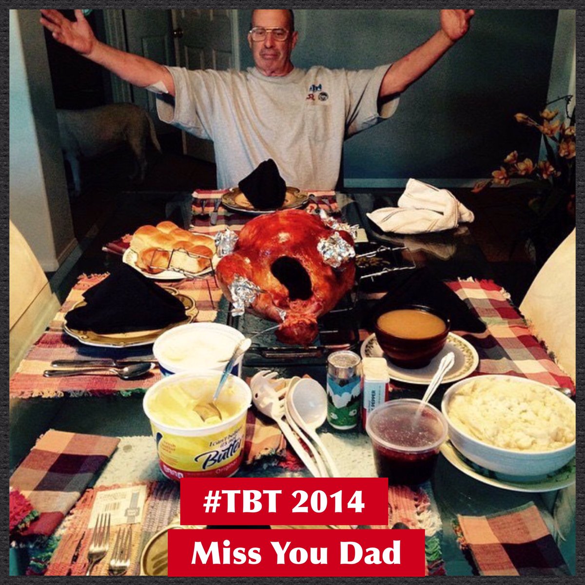 fuggenduffy's tweet photo. #TBT 2014 This was a fun #thanksgiving When @fuggenduffy Dad cooked an entire meal for my now fiancé and I. Definitely moments I wish I could have again with him. #ripduffy #missudad #jackofalltrades #theman #fuggenduffy https://t.co/tdC9xsdbOT