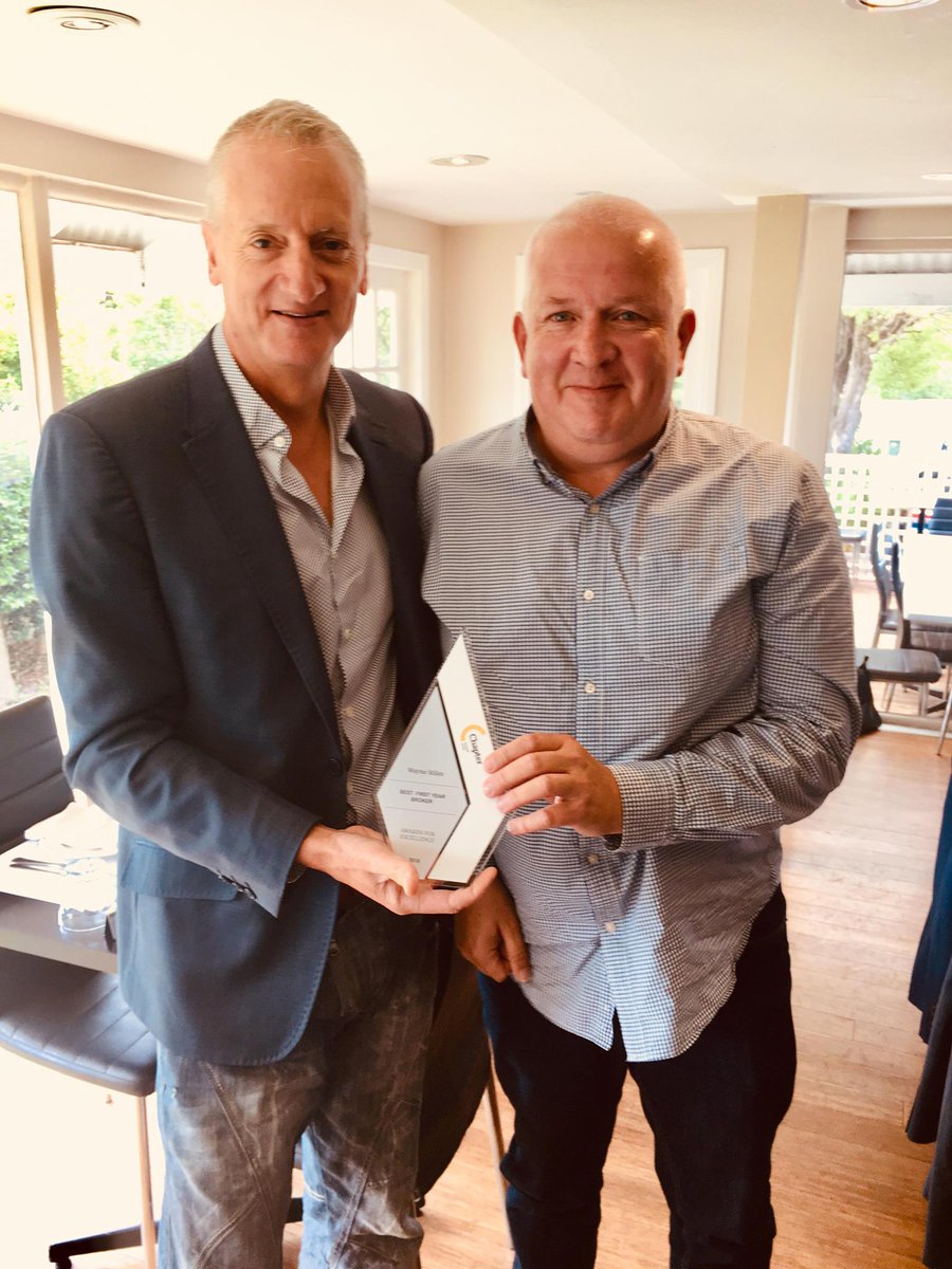chapterfg's tweet image. Congratulations to Wayne Stiles, being awarded first new Broker of the year 2018, at our recent awards function.