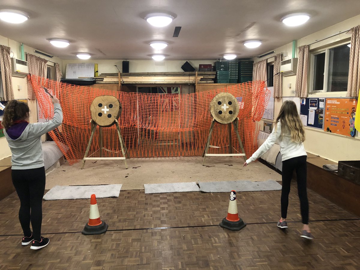 1stLlantwit's tweet image. #scouts testing out our new indoor angel throwing range. #iscoutcymru #LlantwitMajor