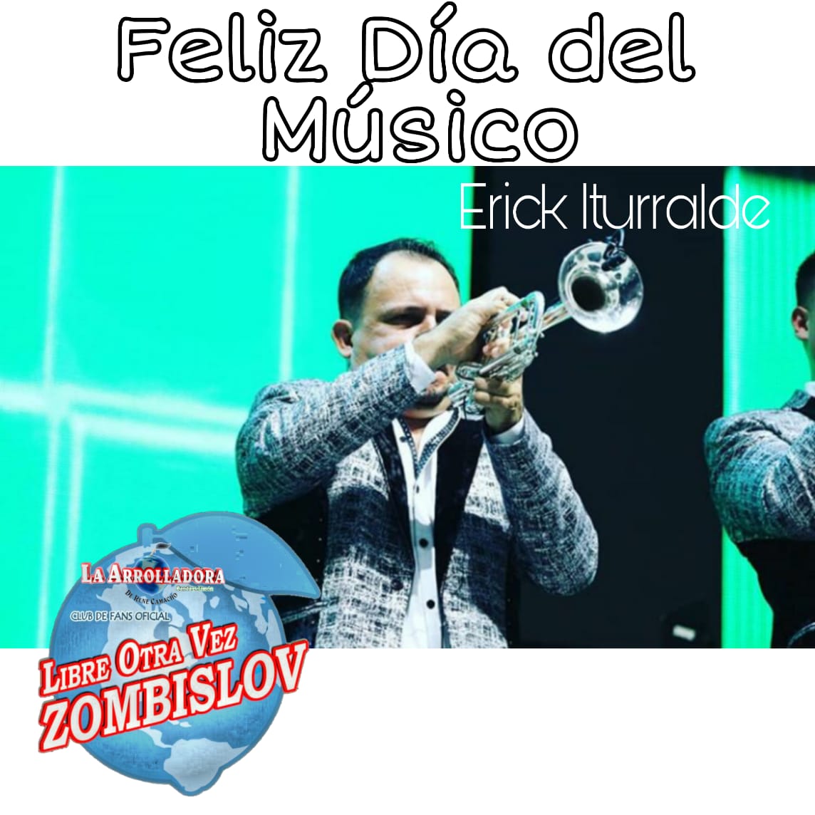 Laudidy1's tweet photo. Hoy el Club  ZombisLOV queremos felicitar  a aquellos que por medio de su instrumento o su maravillosa voz, tienen la habilidad de expresar sus sentimientos. Gracias por alegrar nuestros días con su música
#FelizDiaDelMusico
#22Nov2018
#ZombisLOV🍋💚
@elprimo_abl 
@Arrolladora https://t.co/bAJsxb3NjQ