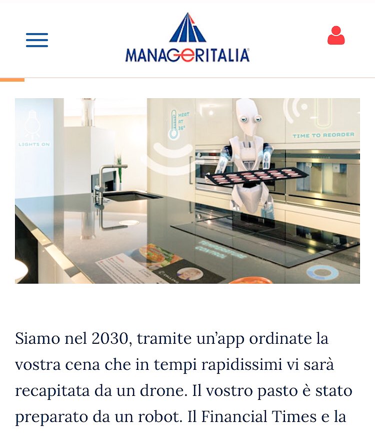 new_EconoMIA's tweet image. RT Raff_Perf: Mia Analisi 🔝🔝
—La cucina – e come è interpretata oggi – potrebbe cambiare. Non solo i produttori di cucine (da casa e non), ma in senso più ampio il retail sarebbe interessato da questa #FoodApocalypse #startup #innovation #business vi…