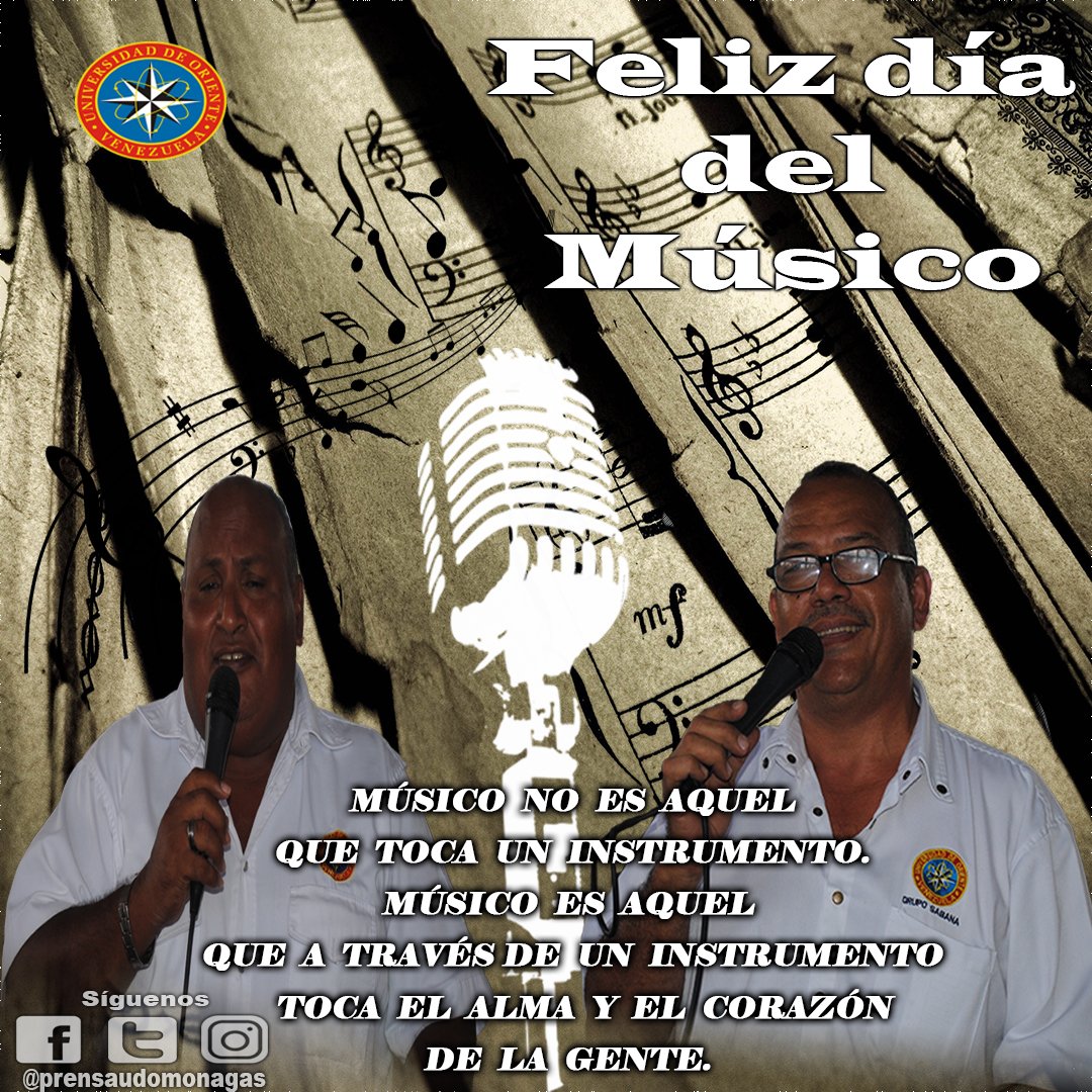 ComunicacionUDO's tweet photo. Feliz Día del Músico https://t.co/61VEbs9hqk