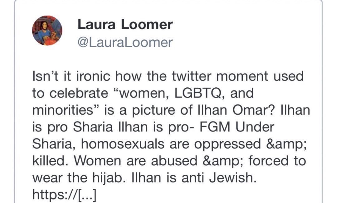 ianbremmer's tweet image. Laura Loomer not exactly a leading light of journalism. But I see no reason why Twitter would suspend a user for this tweet: