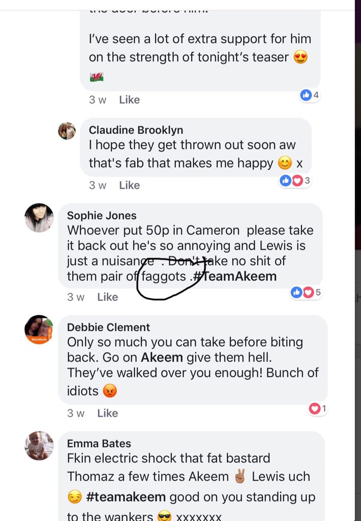 xxjayne66xx's tweet photo. @rhondda_the @bbuk Sorry but your Mrs didn’t feel the need to delete this remark or the remark calling T a trannie, #disgustingfamily https://t.co/b3IrVfvnWp