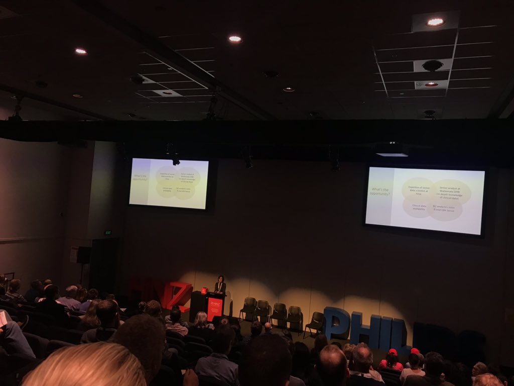 Kelly_Fraher's tweet photo. Delwyn and Shane sharing cool predictive modelling work for length of stay @i3waitematadhb #HiNZ2018 https://t.co/5wU3ta5I6o