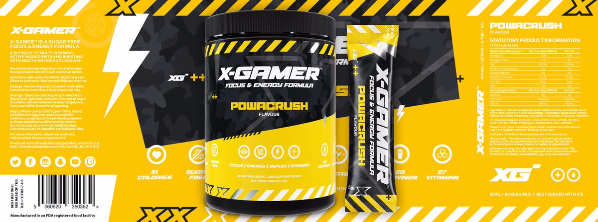 XZero_Energy's tweet photo. Introducing the incredible new look #Powacrush by @XGamerEnergy #LightningJuice https://t.co/3XclgyVo0L
