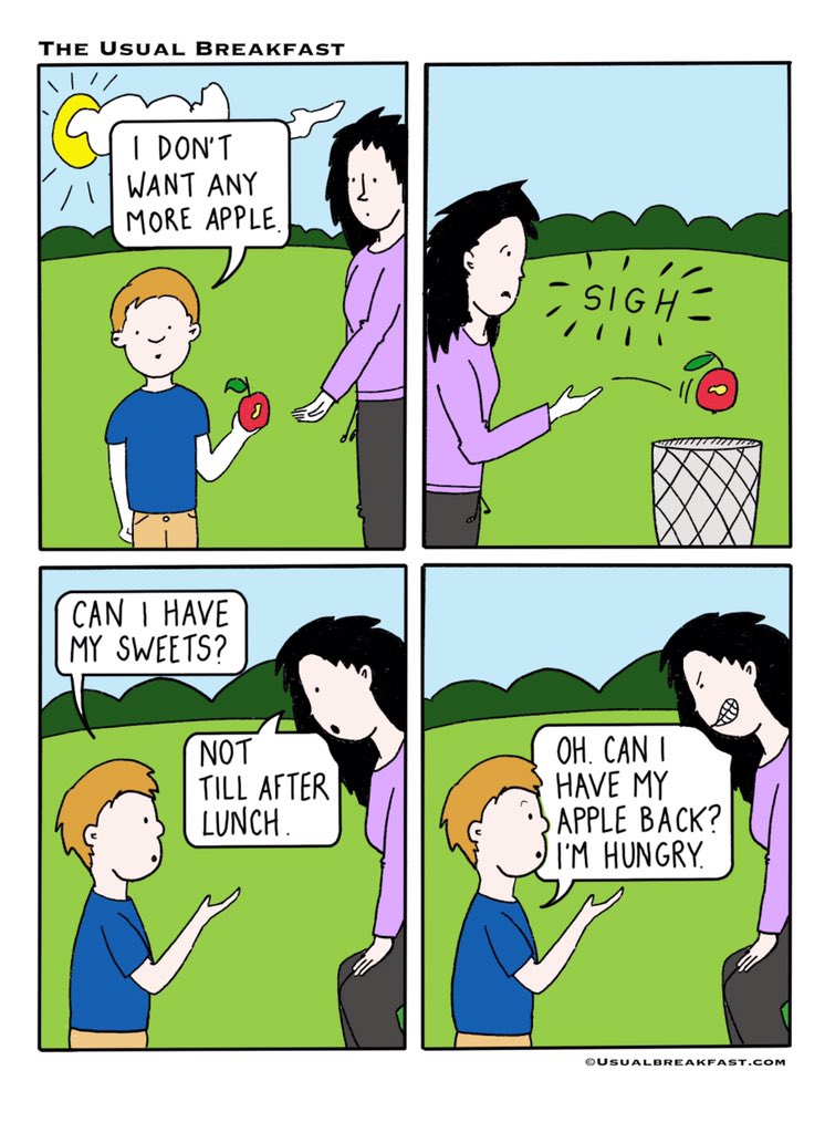 Another day suppressing the urge to throttle them... #bestlife #makingmemories usualbreakfast.com 
#newcartoon 🥣👍😜