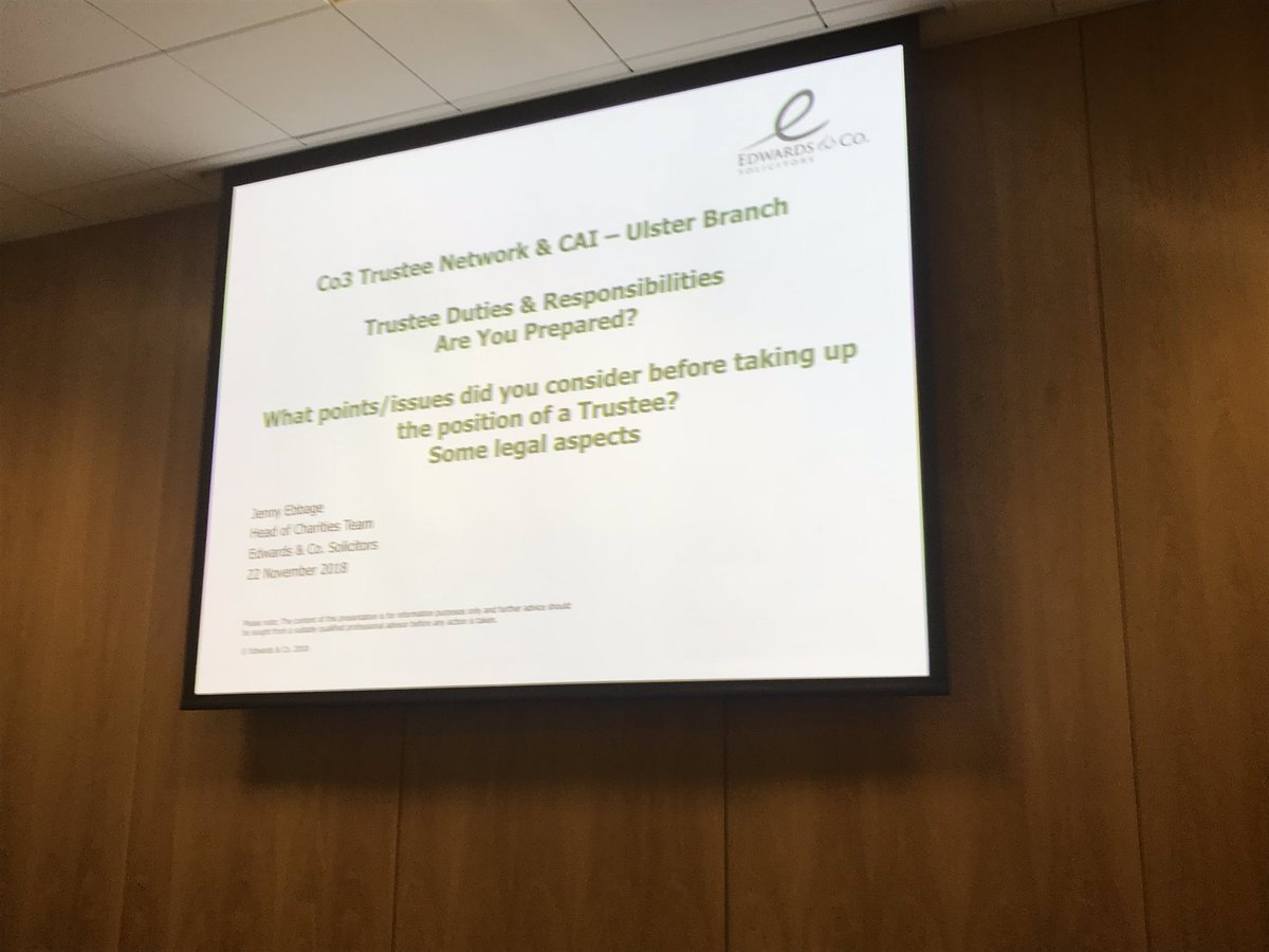 CrawfordDorcas's tweet photo. @noraatco3 welcoming a full room to this evening’s #trusteenetwork session where @CO3updates is partnering with @ChartAccsUlster @EdwardsandCo_ & @tbwto https://t.co/vBCLckm523