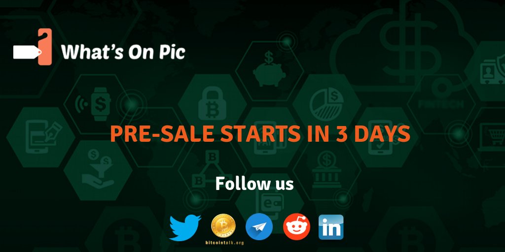 WhatsOnPic's tweet photo. Just 3 days left before our Pre-Sale!
Check out our white paper to learn more about our WhatsOnPic and its tokenomics.
https://t.co/T2t5awSdic

#blockchain #crypto #whitepaper #tokenomics #cryptoinvesting #ico #PreSale #ethereum #ERC20 #altcoin #AWT #whatsonpic https://t.co/dFejZuLouC