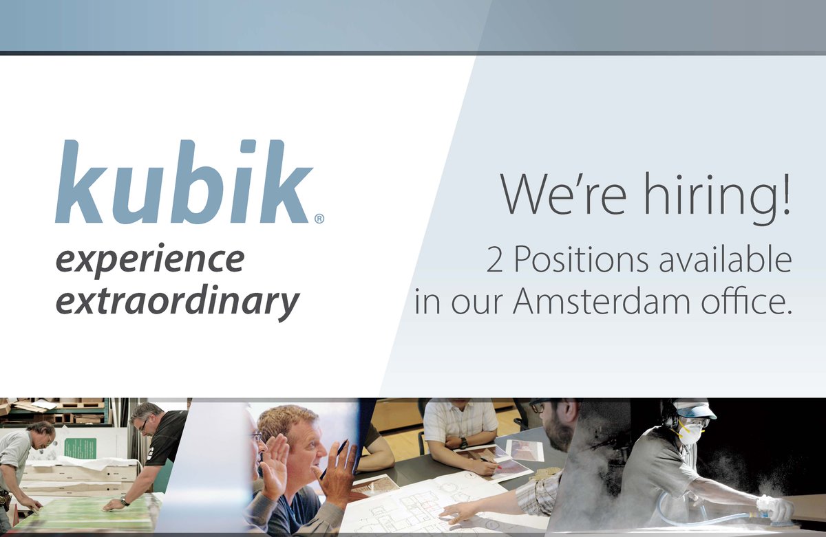 thinkubik's tweet photo. We are hiring for multiple job openings in our Amsterdam office. Looking for a job or know of someone who is? We have positions available for a Management Assistant and Project Manager. Apply now and join the kubik Family! https://t.co/a1CcD1AcJG https://t.co/0K5Do2Ab8H