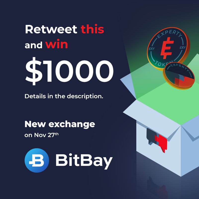 experty_io's tweet image. Our team is giving away $1,000 worth of EXY tokens to 1 random lucky person.☘ Just retweet this tweet and follow us for a chance to win! 📈  Winner Picking Livestream: Nov 28th 9 AM EST