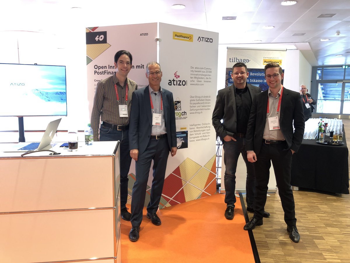 mathiasstrazza's tweet photo. Am Swiss Innovation Forum mit #Atizo und unseren Innovationsvorhaben #Tilbago, digitale Betreibungsplattform und #Shrog, digitales Guthaben. #SIF18 https://t.co/9dlQpQ9zMN