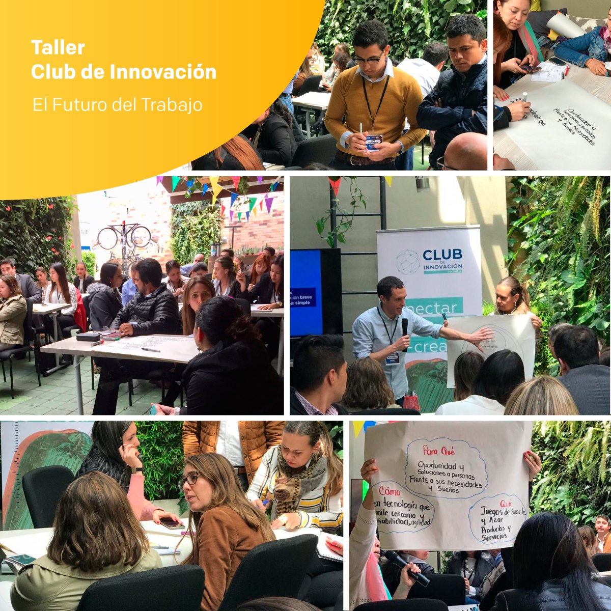 #Talleresmatteria #ADNdeimpacto
Desarrollamos un Taller colaborativo sobre el Futuro del trabajo junto a <a href="/clubdinnovacion/">Club de Innovación de Chile</a>.  Tuvimos la oportunidad de demostrar que frente al avance de la tecnología, los humanos continuamos siendo el centro de toda organización exitosa.