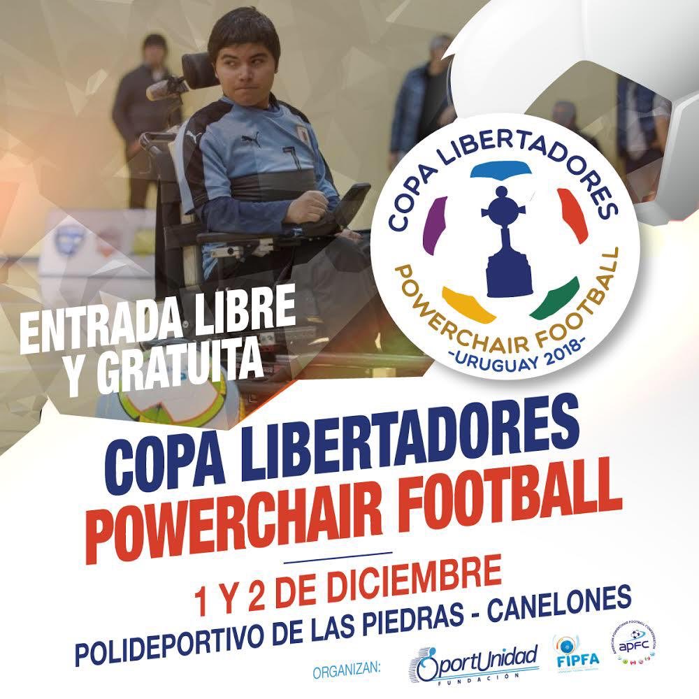 F_Oportunidad's tweet photo. Este 1 y 2 de diciembre se juega la #CopaLibertadores2018 de #PowerchairFootball Todos invitados a alentar a la Celeste! https://t.co/GGti9aS8md