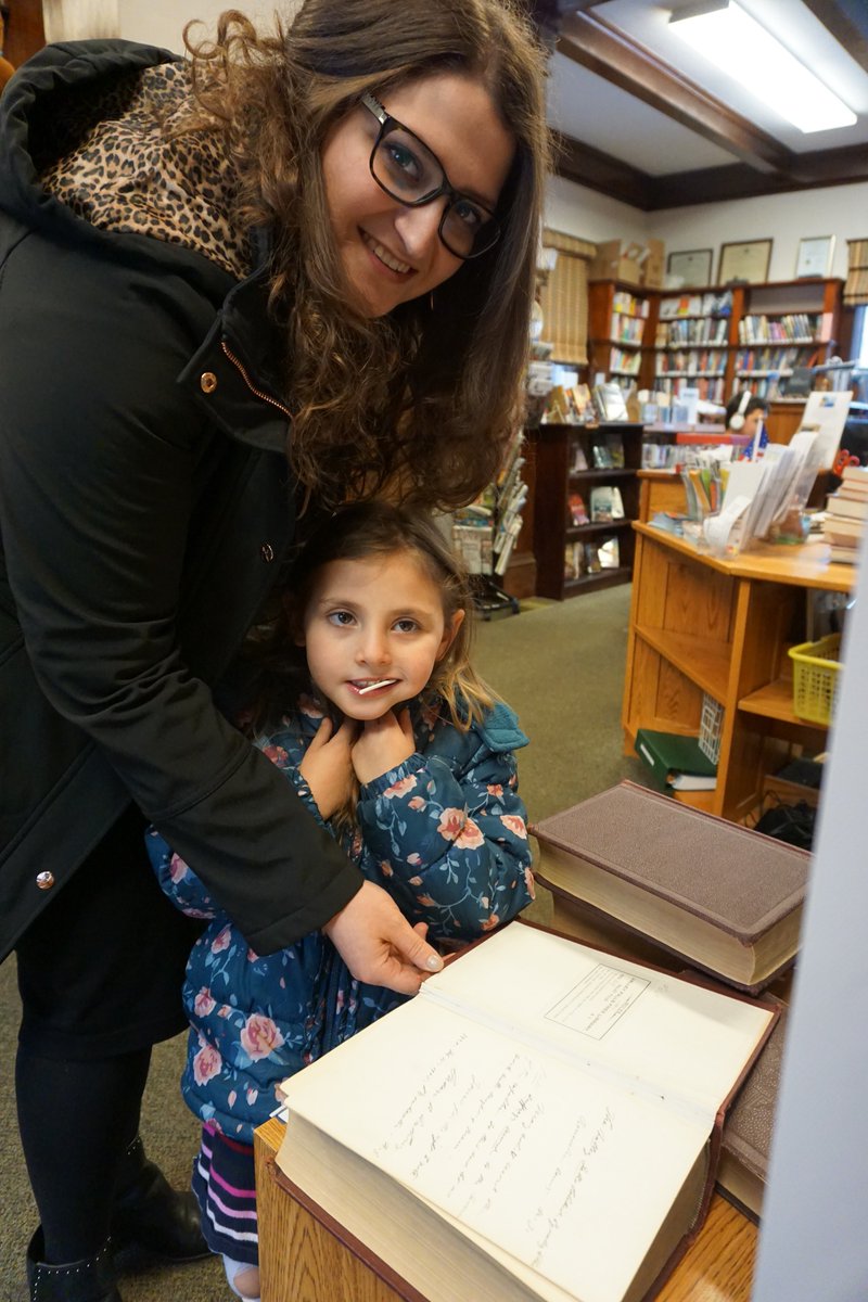 shabboshouse's tweet photo. Along the way of #LIbrary36er expedition there are many little gems in each library. You can see handwritten inscriptions by Susan B. Anthony and sit at rich wooden furniture in Valley Falls. https://t.co/sdvJeRBkGJ
