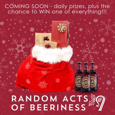 ShepherdNeame's tweet photo. Get ready! Our Random Acts of Beeriness prize draw returns this December, with a whole host of beery goodies up for grabs. There’s daily prizes, discount codes for everyone, and a chance to win ONE OF EVERYTHING! #RAOB18 #RandomActsofBeeriness https://t.co/rD5DnXWfhF