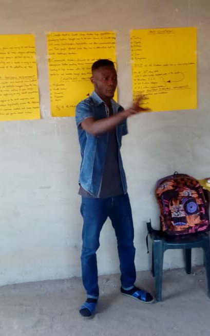ImpactGwada's tweet photo. ACD on 'REFUGEE' by Bash and Luke of the Q14 VSO/ICS volunteers. They spoke about why refugee is a global issue that needs to be taking seriously. 85% of all displaced people are in developing countries and the most affected are Afganistan, South Sudan,  Somalia, Myanmar &amp; Syria https://t.co/SsZzhenU8g