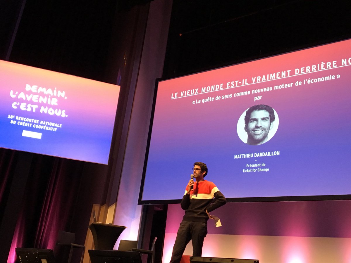 amiehar's tweet photo. « La quête de sens peut être moteur de l’économie » il faut donner l’occasion d’emprunter des parcours engagés
Matthieu Dardaillon #ticketforchange #RNcreditcoop https://t.co/qLLLYs00Vj