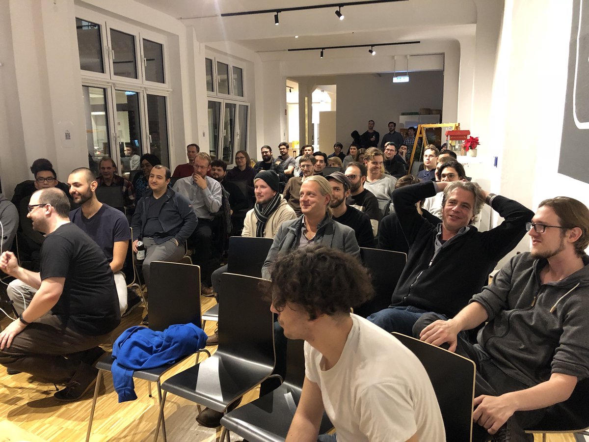 Quite a few people here at our #vuejsamsterdam <a href="/vuejs_berlin/">Vue.js // Berlin</a> meetup at @fromatob_eng