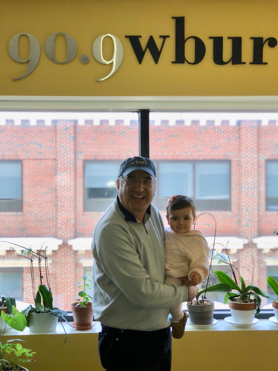 CharlieKravetz's tweet photo. Important WBUR visitor sends her thanks for everyone who is working on Thanksgiving. She knows how important family is!  Sydney and her grampa send their gratitude to everyone at WBUR today. https://t.co/jRWUDJ7aDO