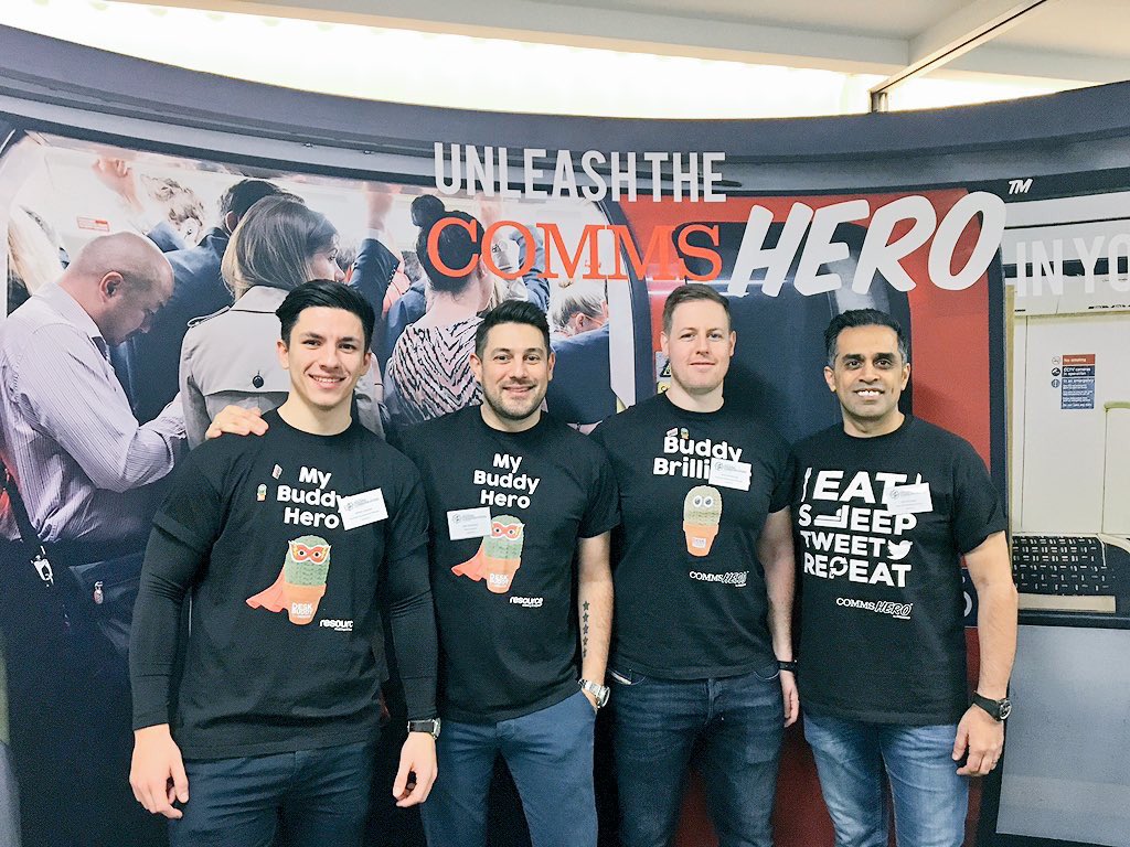 AsifChoudry's tweet photo. Had a FANTASTIC day with my @WeAreResource @CommsHero team at #IHcomms18 meeting lots of #CommsHero types IRL (in London not IReLand) 😉 Props to @EmmaMaier @insidehousing @SarahPayling for making it happen. Safe journey to all those travelling back tonight https://t.co/vXMvL7jmtF