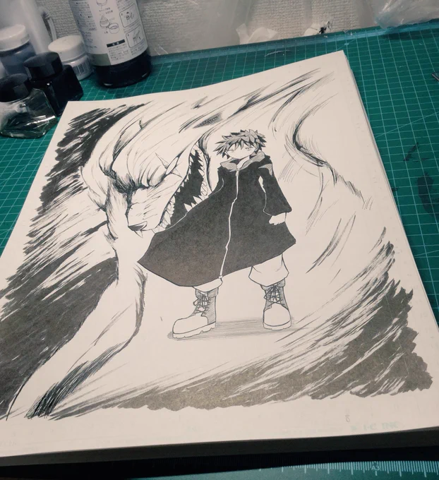 50ページ、無事描き切りました❗️❗️(*'∀`*)
なんとか、「1ヶ月以内に描き切る」という、自分の裏目標を達成できた❗️❗️❗️(`・∀・')
お疲れ、自分❗️❗️❗️❗️❗️

セリフは後日いれます❗️(‾▽‾;) 