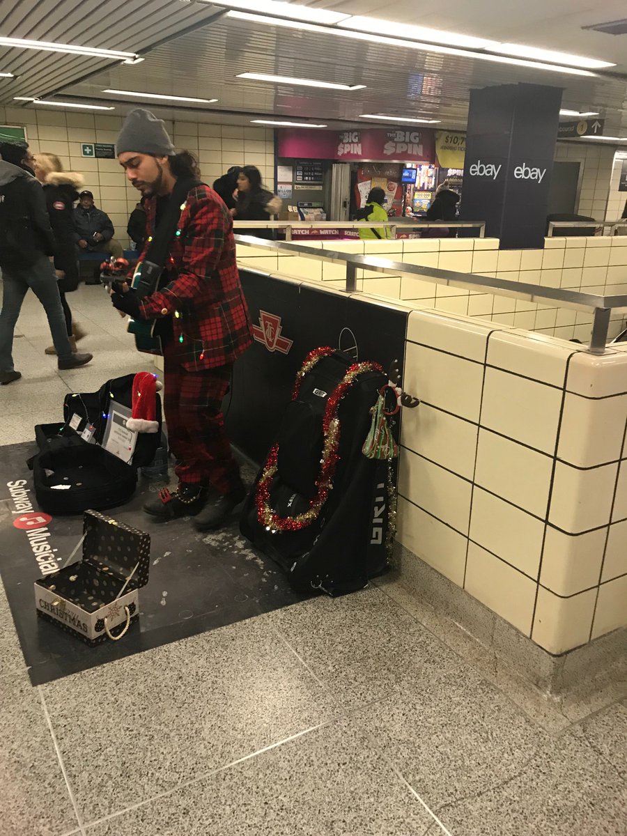 A troubadour’s dedication and true GRIT on display in the city subway system. #PlayWithGRIT #ChristmasCheer #CelebrateWithGRIT #the6ix