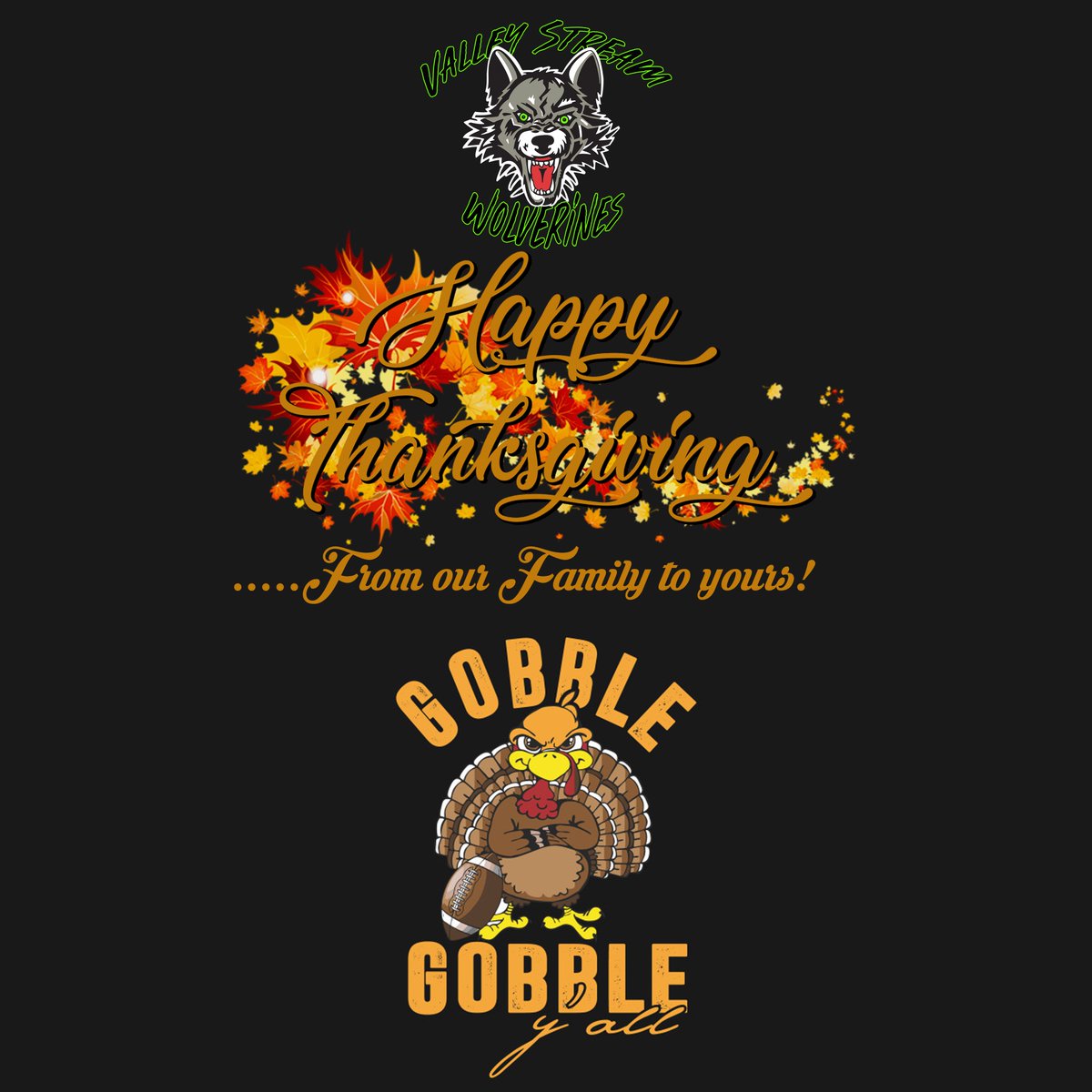 VSWolverines's tweet photo. Happy #Thanksgiving from our #Wolverines Family!! #Football #GobbleGobble @NYTouchFootball https://t.co/ht7bceD0BR