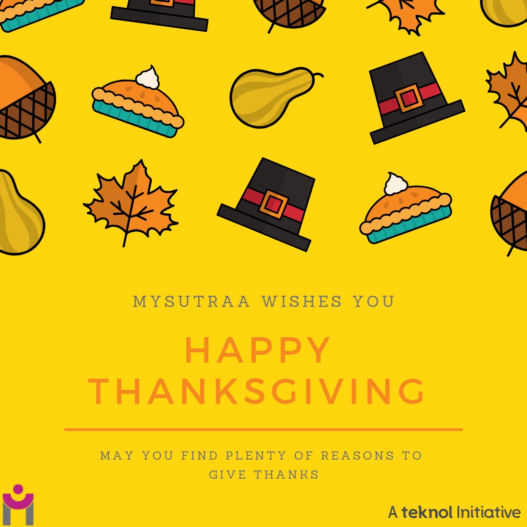 MySutraa's tweet photo. Happy Thanksgiving! We are thankful for moms, babies, and good health! What are you thankful for?

#teknol #mysutraa #happythanksgiving #thanksgiving #babies #moms #momsonfacebook #momsontwitter #momsoninstagram #goodhealth #thankful #gratitude https://t.co/XiVIduPFXd