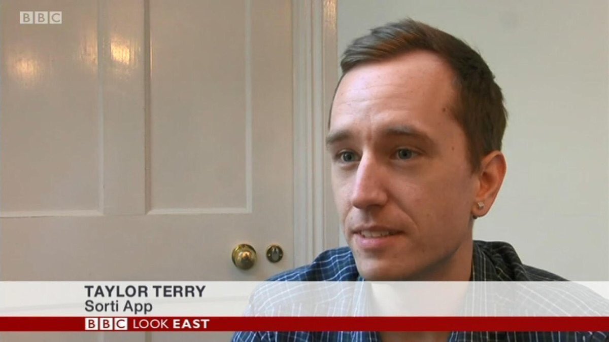 SyncNorwich's tweet photo. #SyncTheCity was on the tele!  2018 Winner  #Sorti showcasing their recycling app on @BBCLookEast https://t.co/ufnenLSg11
