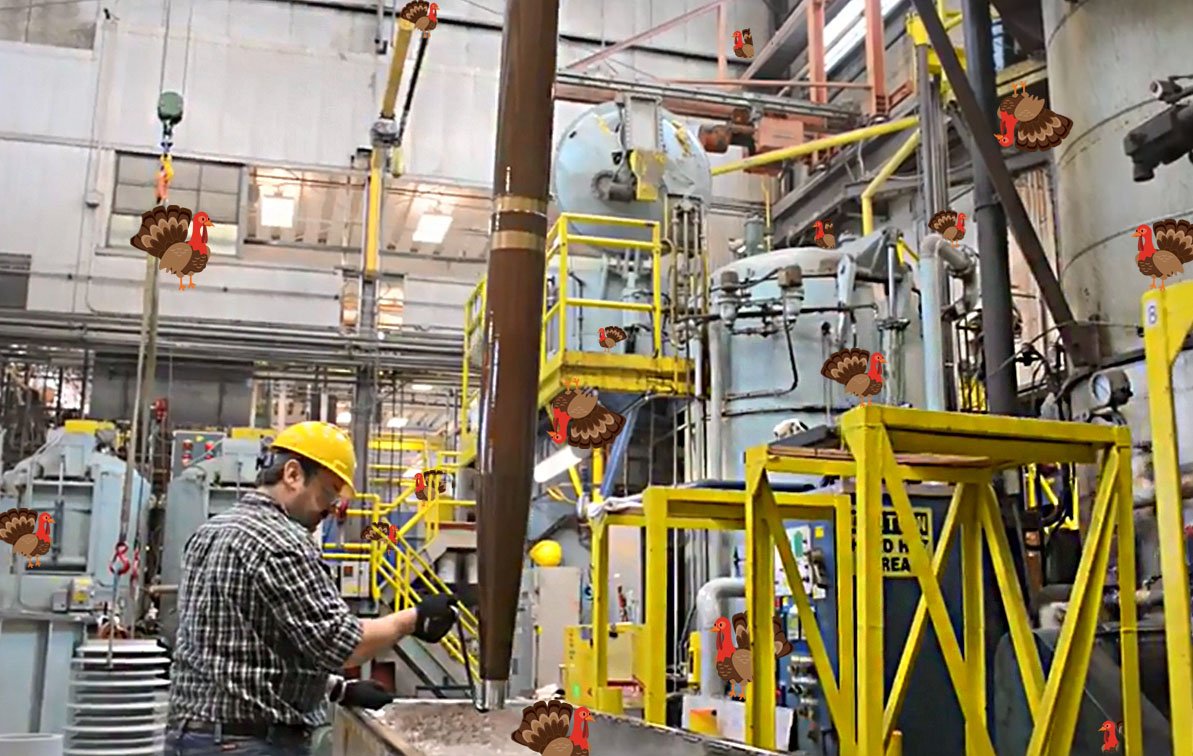 HubbellPowerSys's tweet image. Turkeys have taken over our #PCORE facility in LeRoy, #NewYork! They&apos;re gobbling up the bushings and want everyone to have a #HappyThanksgiving. Can you count how many turkeys are hanging around? 😄