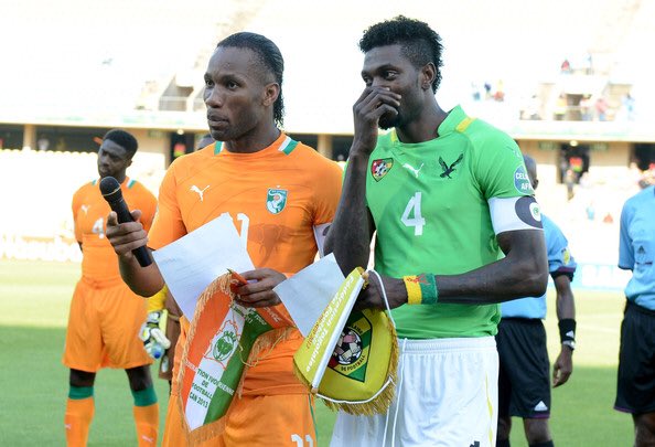 E_Adebayor's tweet photo. My brother, @didierdrogba, congratulations on a very accomplished career and I wish you even more success in retirement. You have certainly earned it and more @didierdrogba 🙏🏾🇹🇬🇨🇮💪🏾! #GodFirst  #AfricanLegend #Didier #Drogba #LiveLife #FunTimes #GeneralSEA #teamSEA #LifesGood💯 https://t.co/6aRay75HDR
