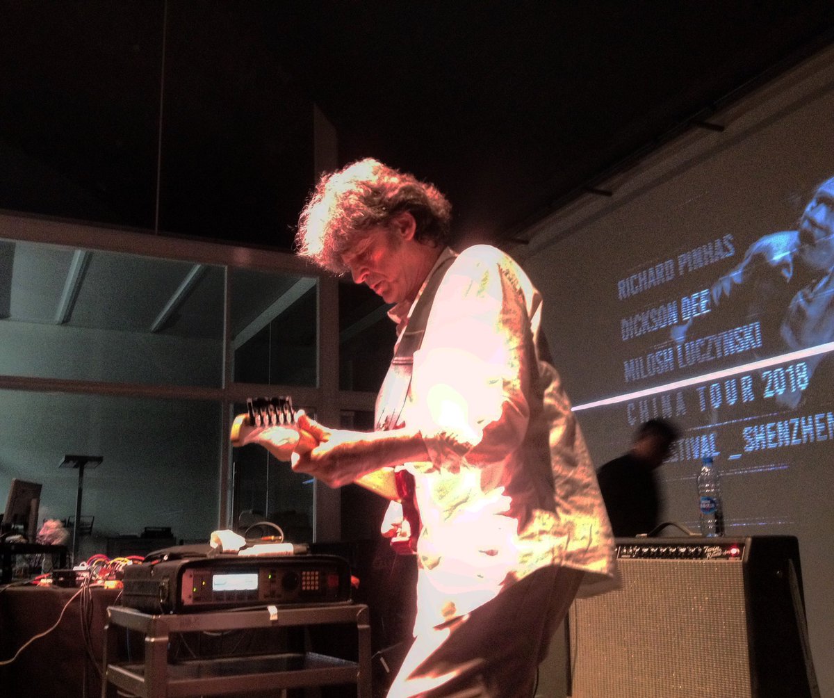 dicksondee's tweet photo. duo set with Richard Pinhas and visual Milosh in Beijing Goethite Institute Theatre for JIMF2018(Jazz Improvise Meeting Festival) #JIMF2018 #Beijing https://t.co/tXLJf2GYFa