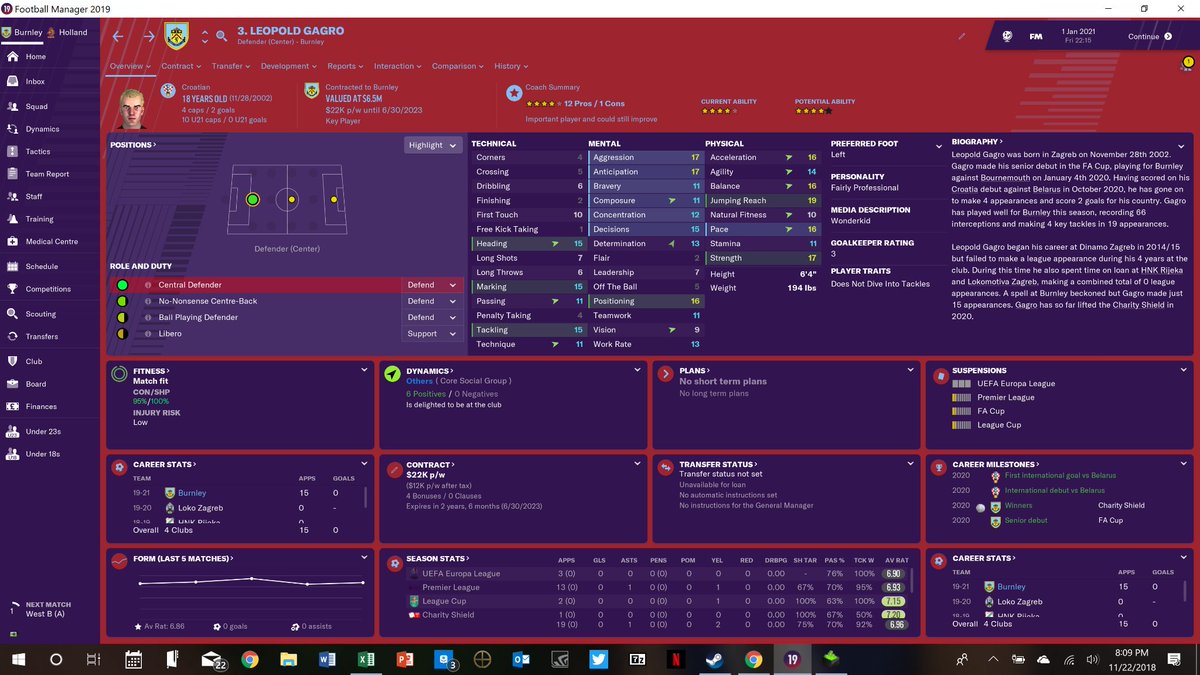 LondonUnitedFM's tweet photo. Check out this absolute OAK in my offline Burnley save.... #FM19 https://t.co/Xpz7OemxnL