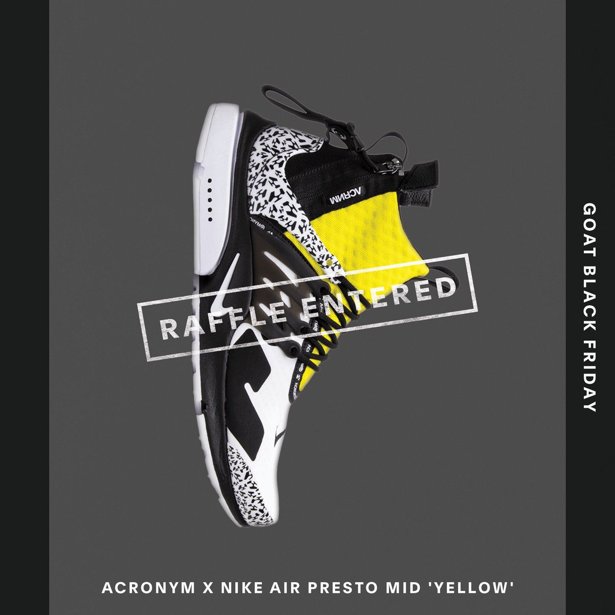 ickotrn's tweet photo. Enter the #GOATBlackFriday Raffle for your chance to win the most coveted sneakers and other prizes. @goatapp https://t.co/KYGFbTUqXo https://t.co/nqTe9G5s0Y