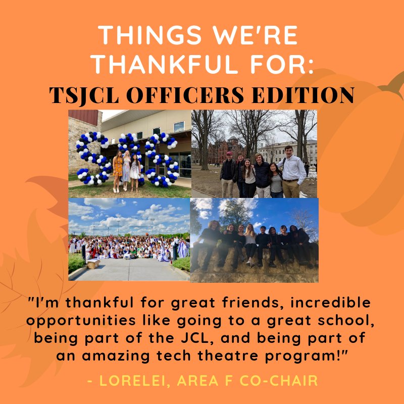 tsjcl's tweet photo. It's Thanksgiving! The TSJCL is thankful - what are y'all thankful for this time of year? #TSJCL #TexasJCL #TSJCLThanksgiving https://t.co/cctU8Pkauc