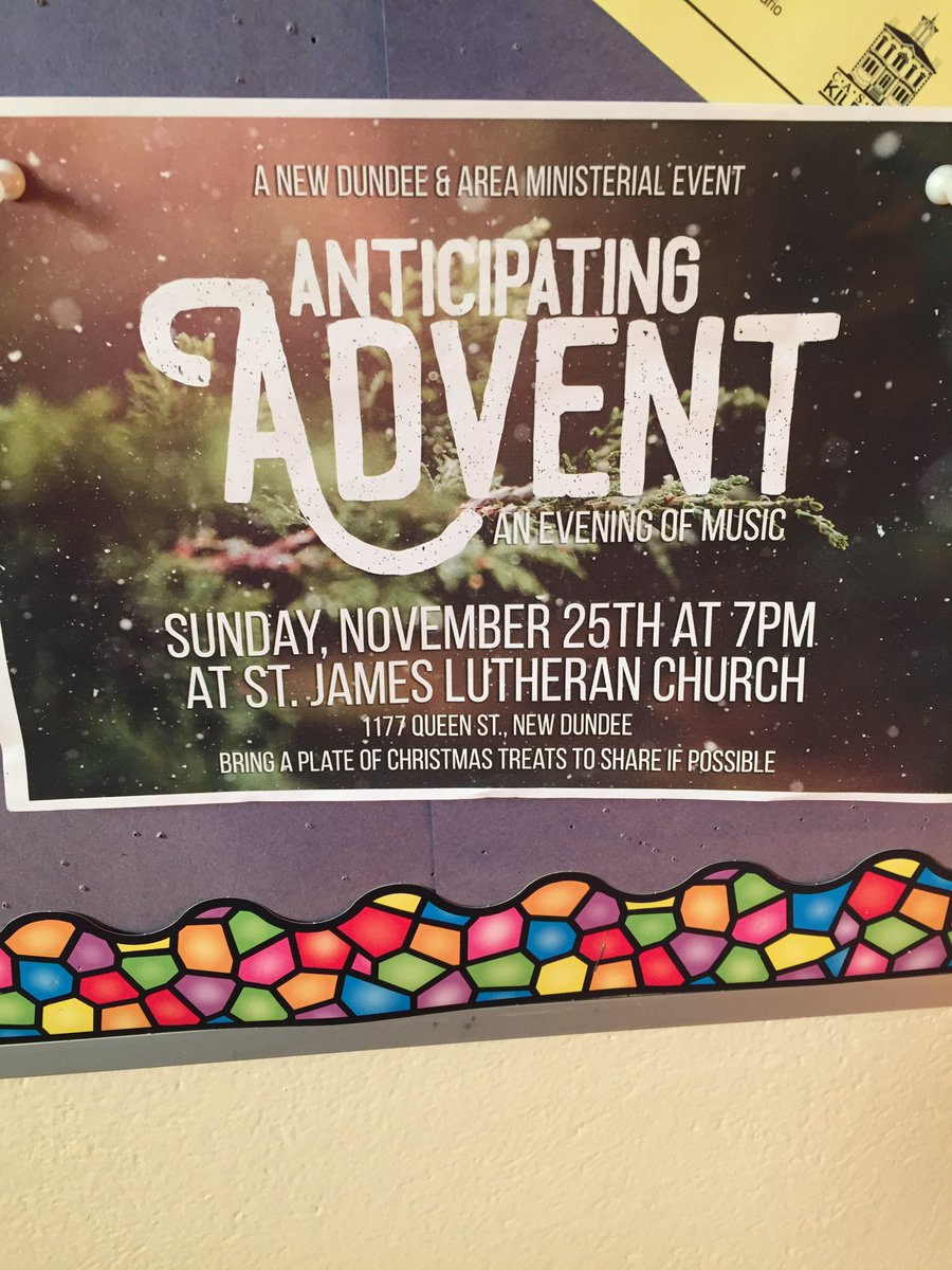 The New Dundee and Area Ministerial is hosting Anticipating Advent on Sunday Nov 25 (This Sunday!) Come, join us and get in the spirit of Christmas 🎄