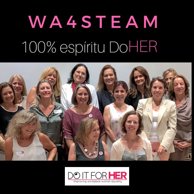 DoItForHER_es's tweet photo. Aplauso para #WA4Steam 👏
Por apostar por las mujeres! y por tener espíritu #Doher
La unión hace la fuerza 💪👩🏽👱‍♀️👩‍💼
#MejorJuntas #emprendedoras #women #womenempowerment 
#movimientoDoIt #felicidades https://t.co/jNTEZeuLRM