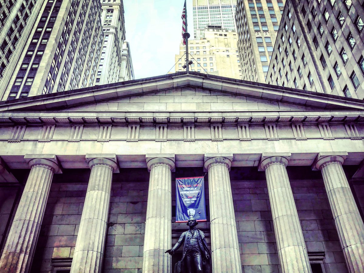 TODreamsProject's tweet photo. 1. This is Federal Hall on Wall Street in NYC. This is the spot where George Washington was sworn in. But it’s also where Toronto’s infamous rebel mayor, William Lyon Mackenzie, uncovered a sordid tale of American corruption. #todreamsnyc https://t.co/04l641xHAf